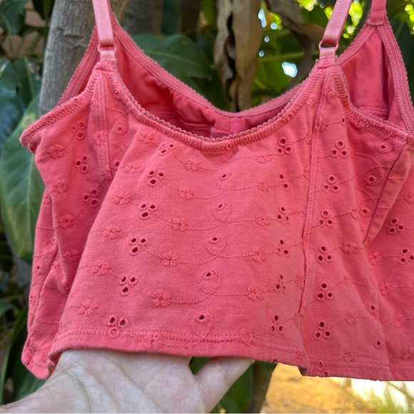 Free People Eyelet Crop Top. - Picture 5 of 6
